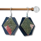 Boucles d'oreilles alter-cuir de raisin noir et liège